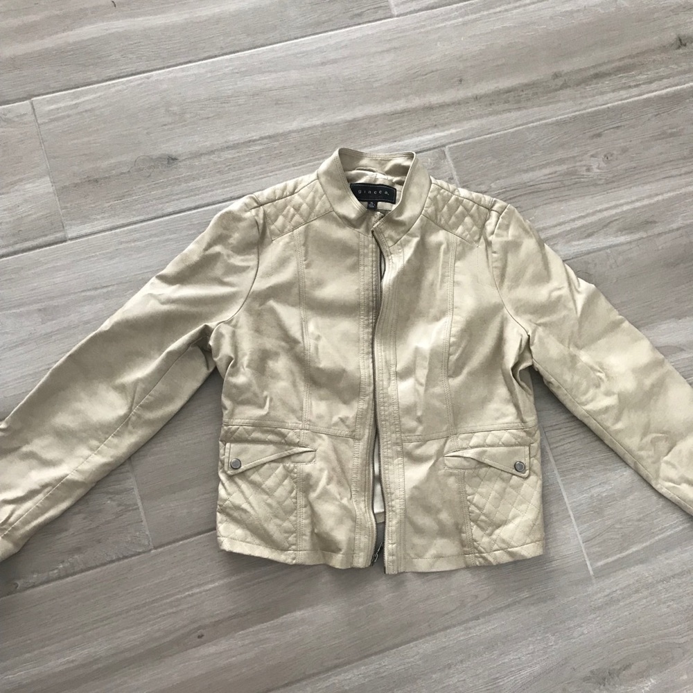 SOLD! Giacca Faux Leather Jacket